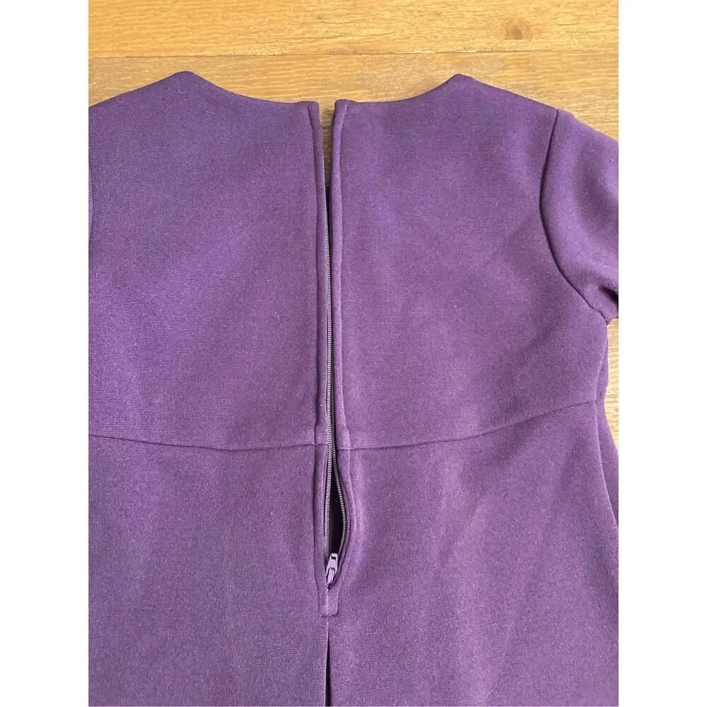 Florence Eiseman girls 6 purple long sleeve dress vintage